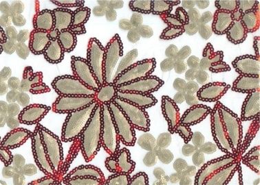 Luxus-Polyester 100% stickte Hauptdekor-Gewebe 100-140gsm